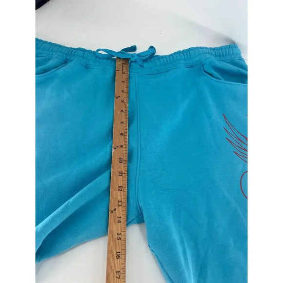 Ed Hardy Graphic Fire Skull Tattoo Men's Fleece Sweat shorts Size XXL Blue NWT - Picture 7 of 11